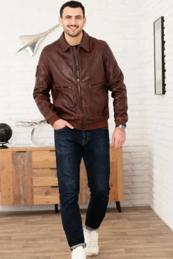 Blouson Homme Patrouille De France Firefly Earth Cognac