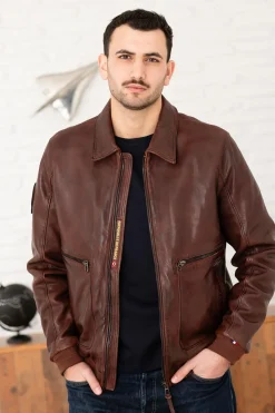 Blouson Homme Patrouille De France Firefly Earth Cognac