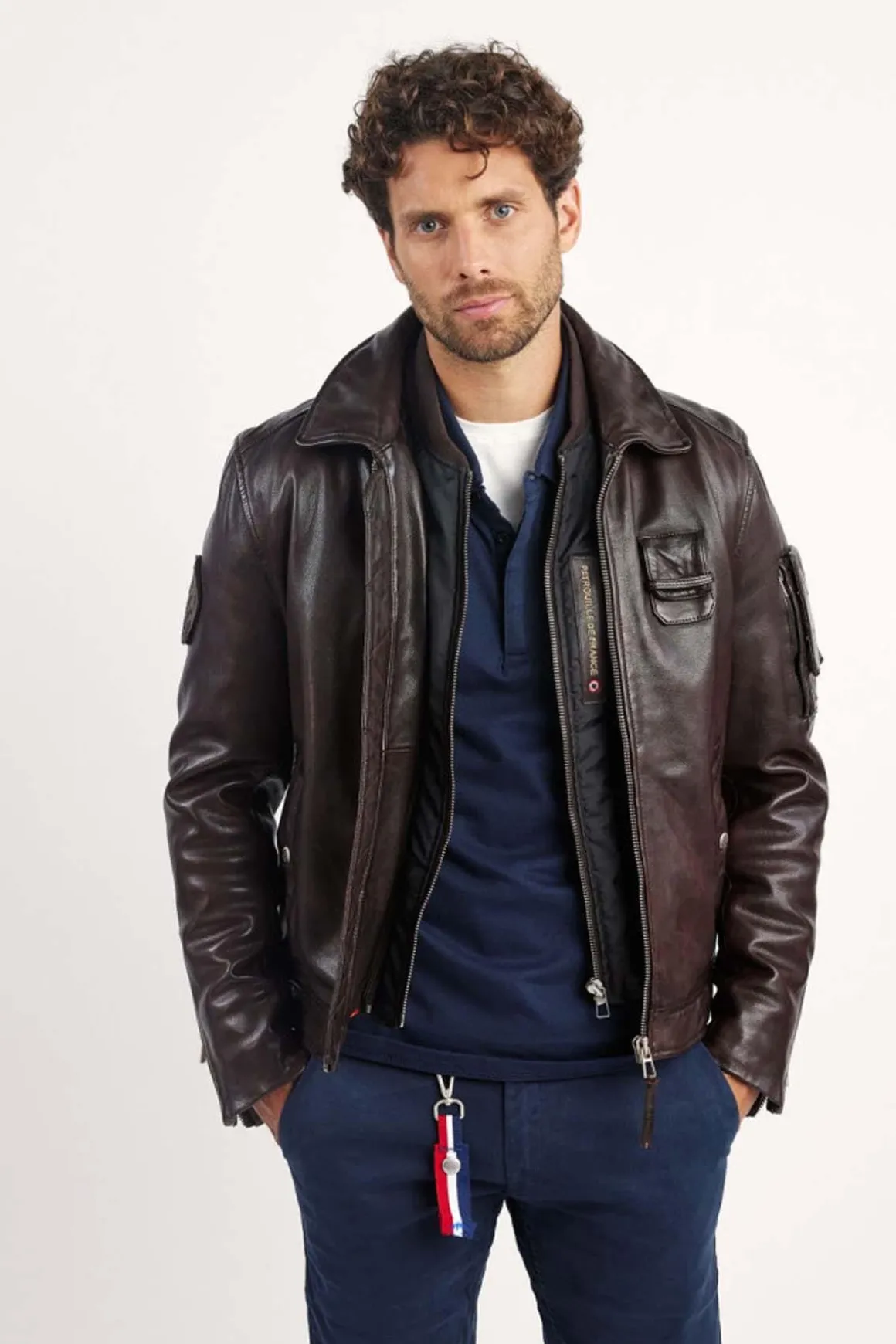 Blouson Homme Patrouille De France Jaegger Alpha Brown