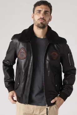 Blouson Homme Patrouille De France Blower Dity Dark Brown
