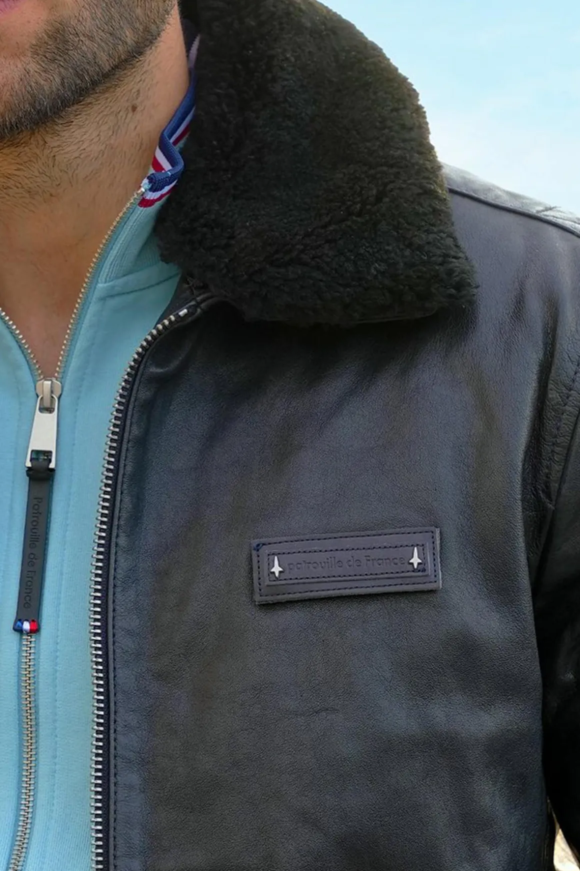 Blouson Homme Patrouille De France Official 70 Alpha Black