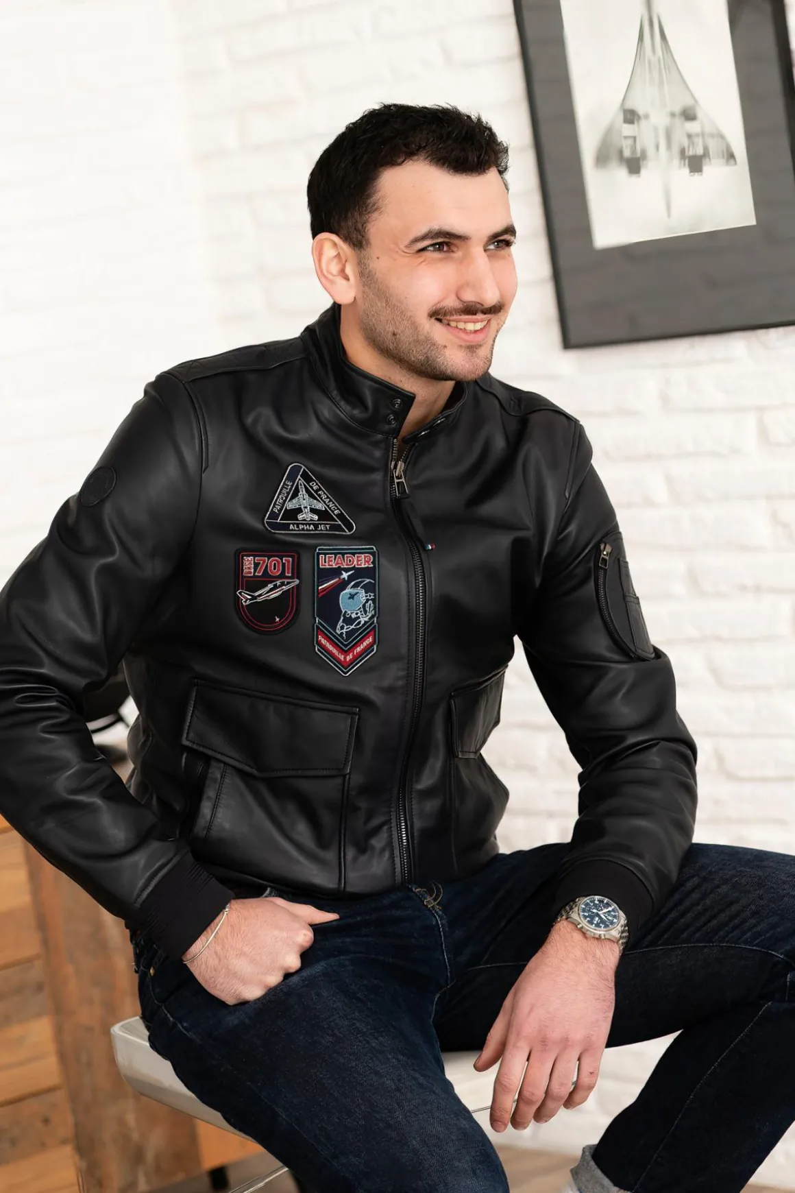 Blouson Homme Patrouille De France Opium Napoli Dark Navy