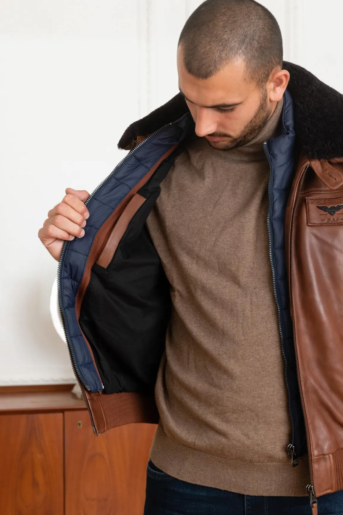 Blouson Homme Patrouille De France Rafal Ycon Cognac