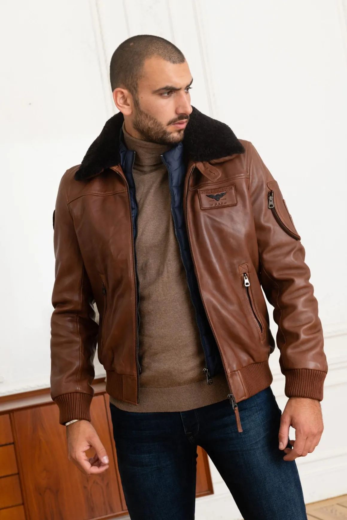 Blouson Homme Patrouille De France Rafal Ycon Cognac
