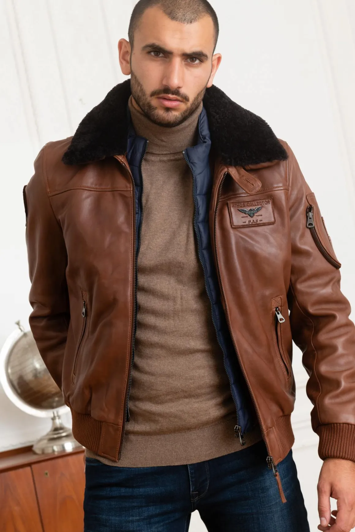 Blouson Homme Patrouille De France Rafal Ycon Cognac