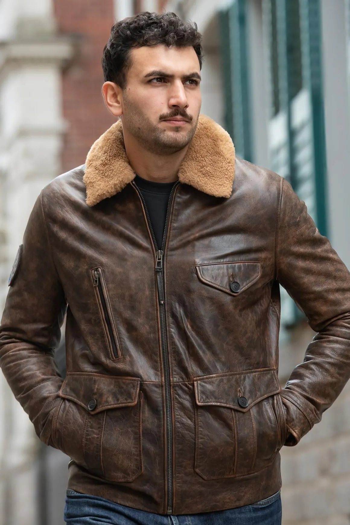 Blouson Homme Patrouille De France Canadian Aeronef Brown