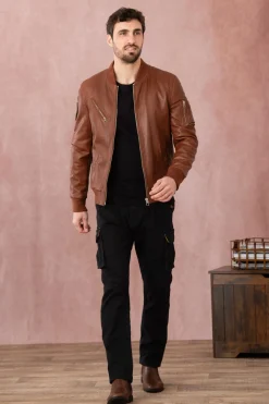 Blouson Homme Patrouille De France Gun Paloma Cognac