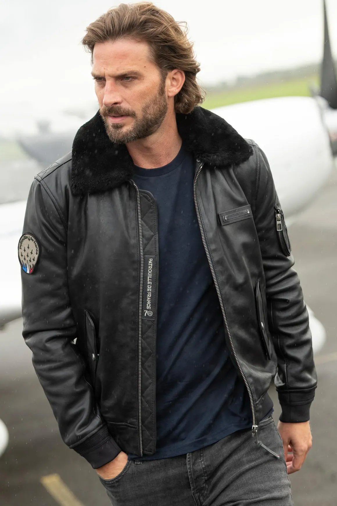 Blouson Homme Patrouille De France Official 70 Alpha Dark Navy
