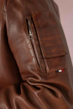 Blouson Homme Patrouille De France Jaegger Alpha Cognac