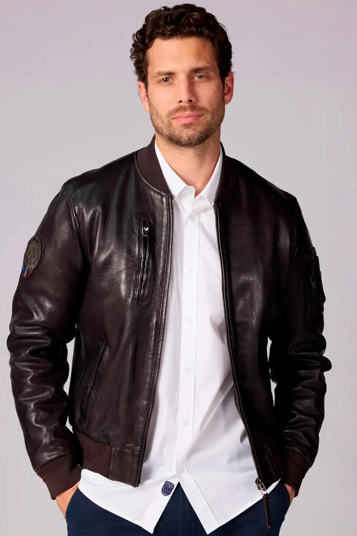 Blouson Homme Patrouille De France Rick Alpha Brown