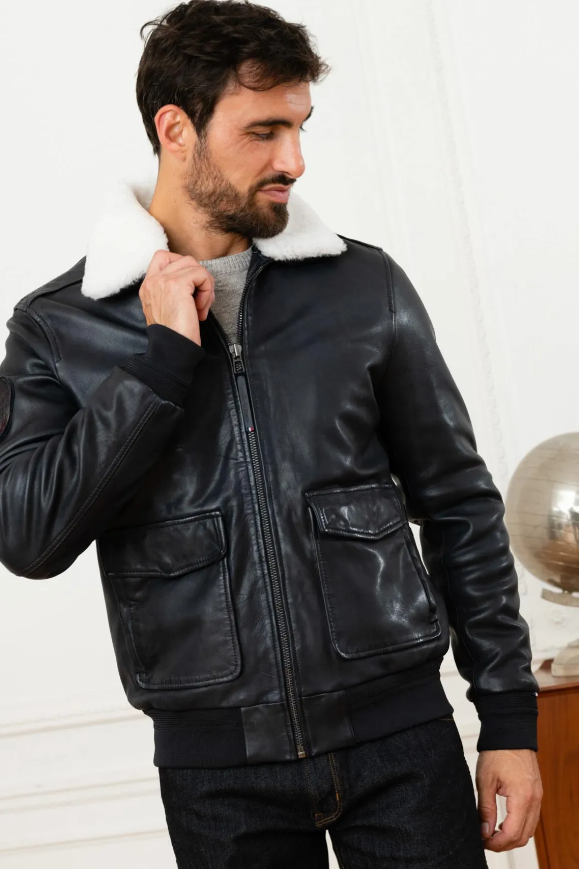 Blouson Homme Patrouille De France Douglas Alpha Navy Blue