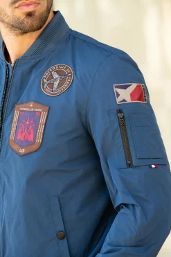 Blouson Homme Patrouille De France Raptor Memory Bleu Ocean