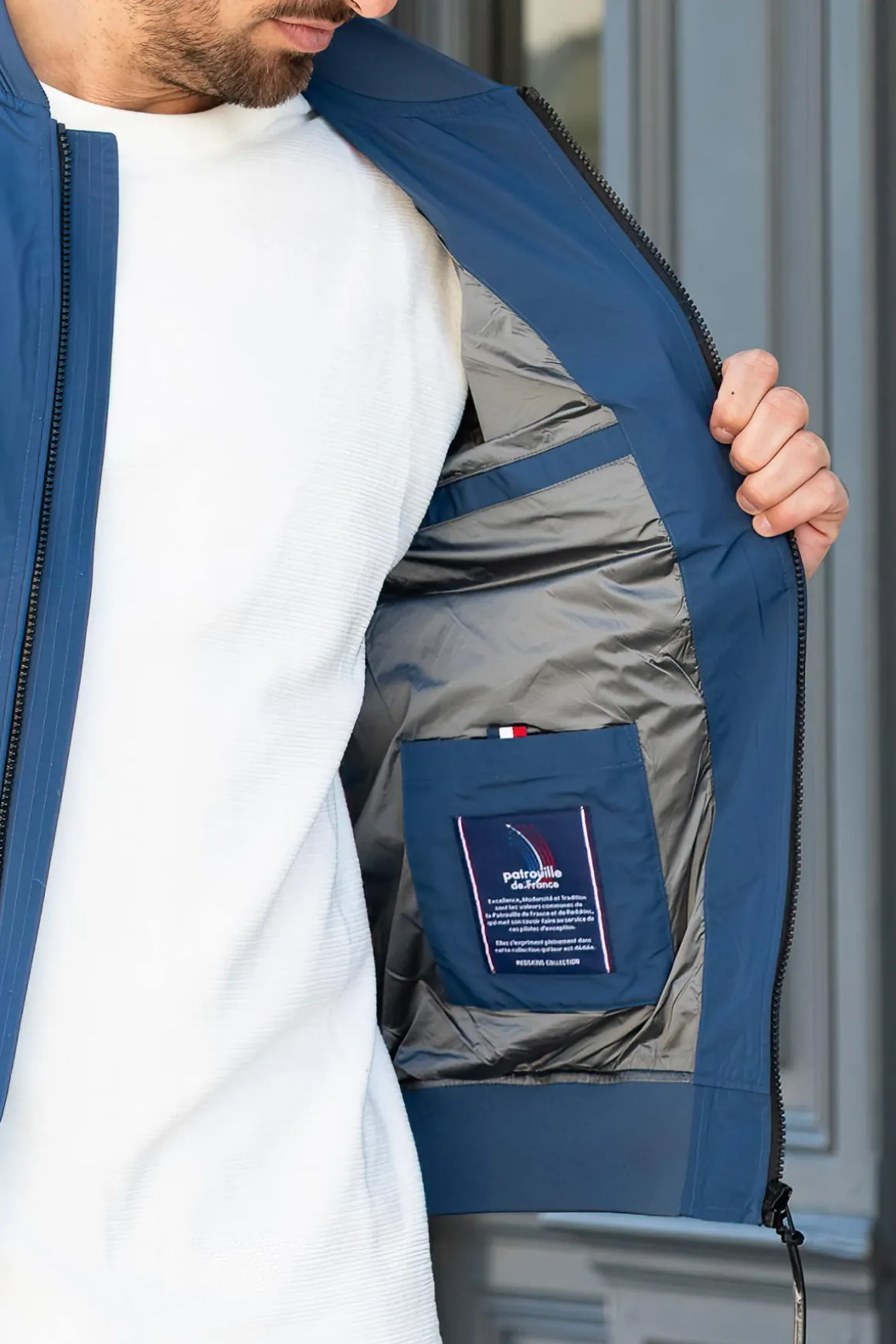 Blouson Homme Patrouille De France Raptor Memory Bleu Ocean