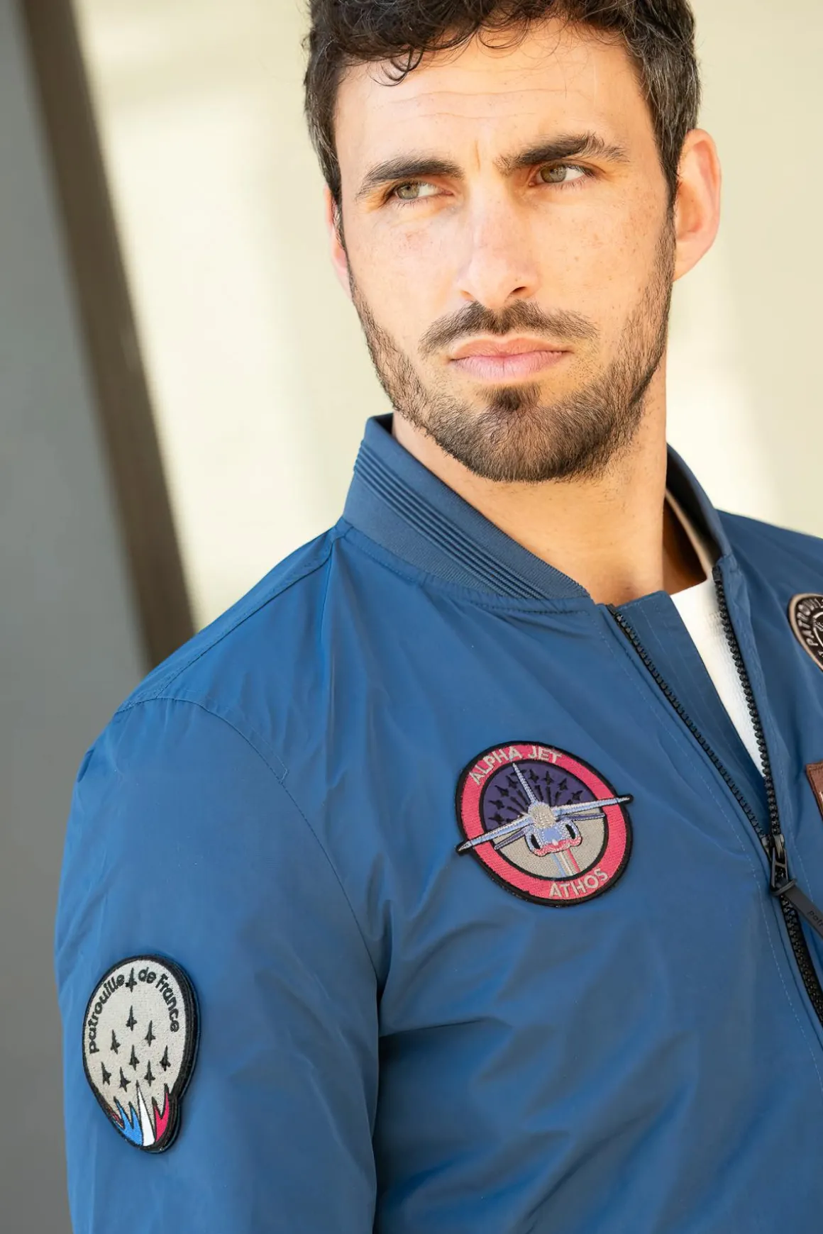 Blouson Homme Patrouille De France Raptor Memory Bleu Ocean
