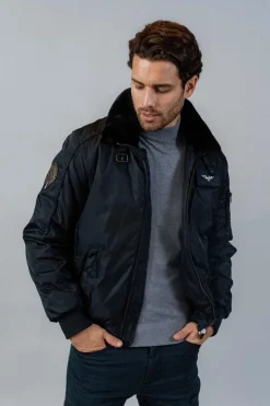 Blouson Homme Patrouille De France Hurrican Fighter Navy Blue