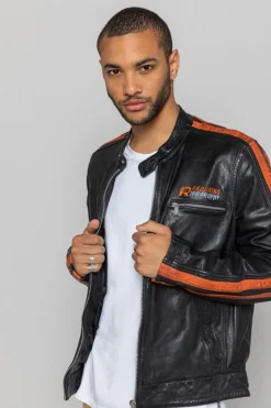 Blouson Homme Redskins Cardiff Calista Black Orange