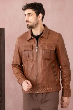 Blouson Homme Redskins Cristo Vintage Cognac