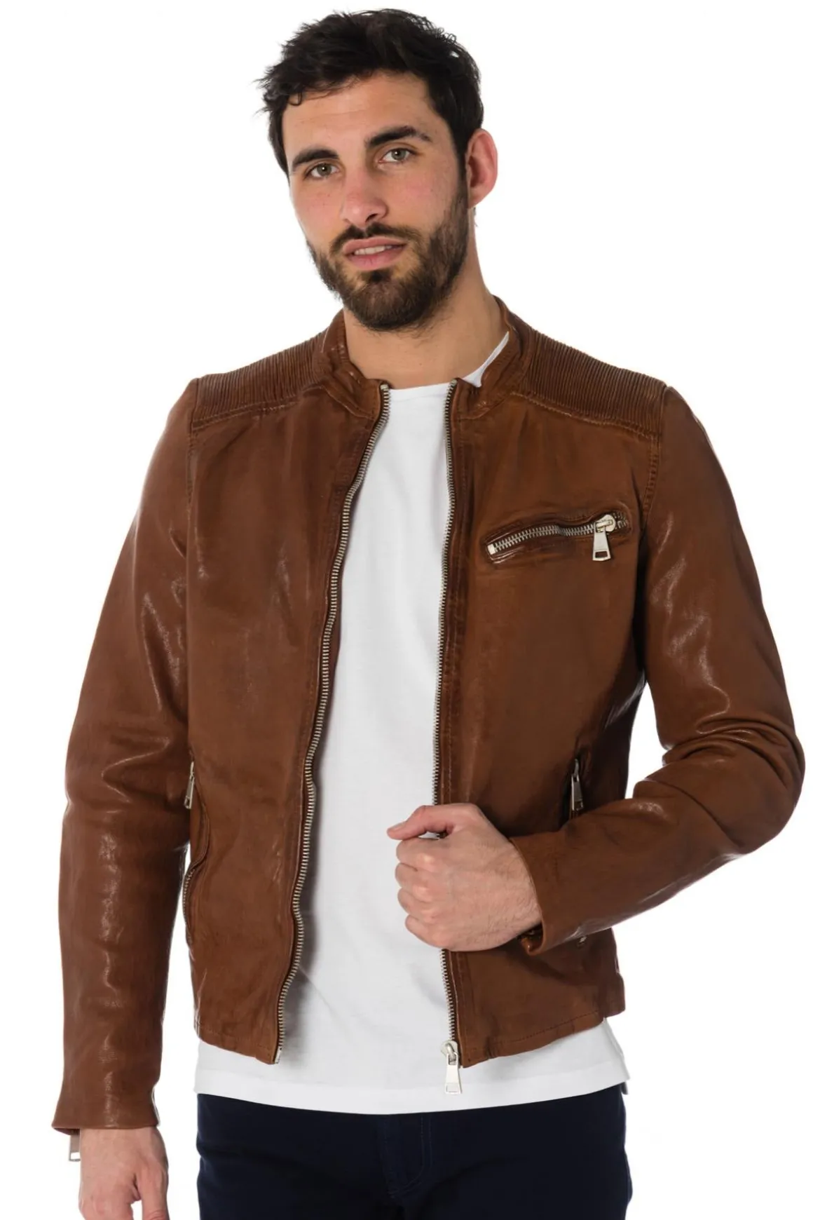 Blouson Homme Redskins Cross Janeiro Cognac