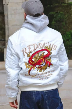 Blouson Homme Redskins Dragon Fighter White