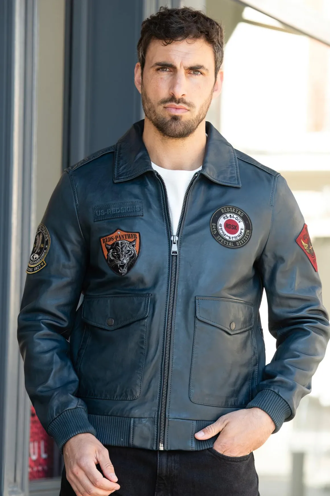 Blouson Homme Redskins Force Unit Ocean Blue
