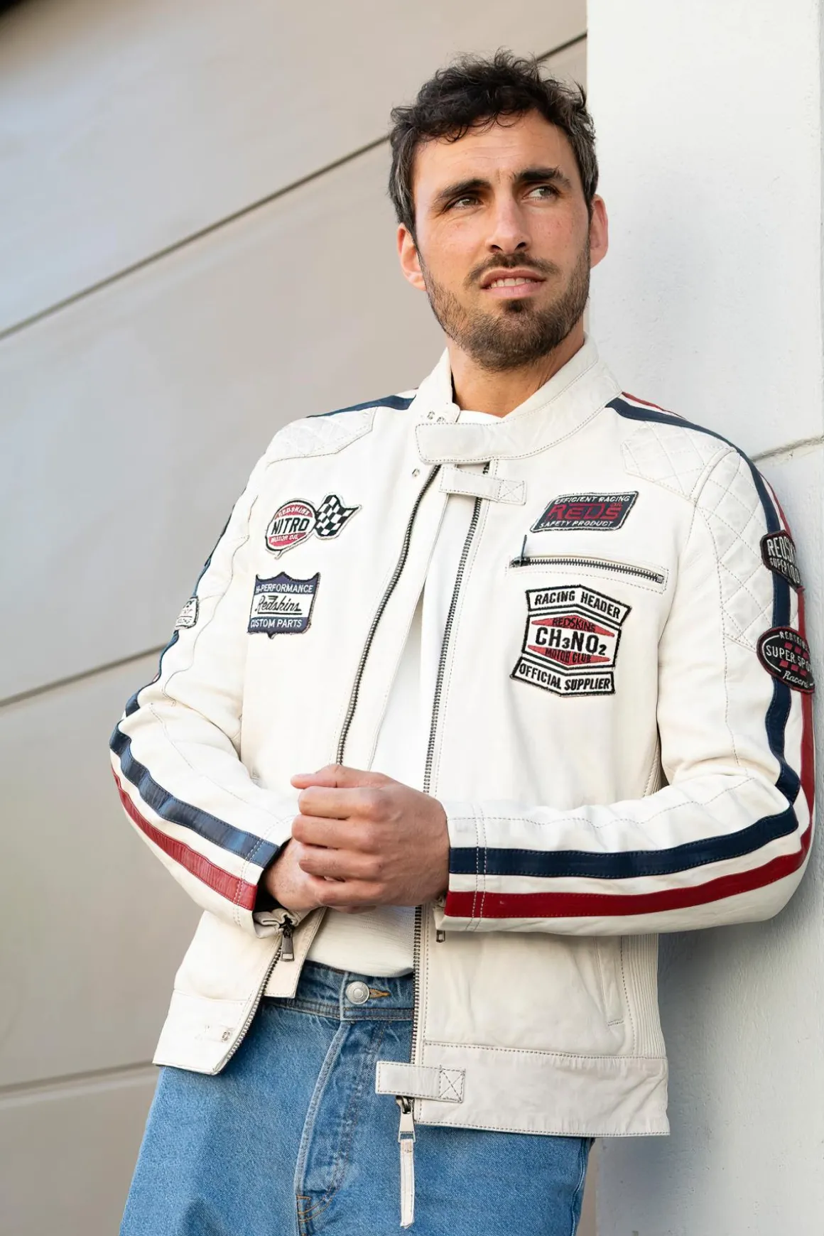 Blouson Homme Redskins Ripper Calista Ice Navy Red
