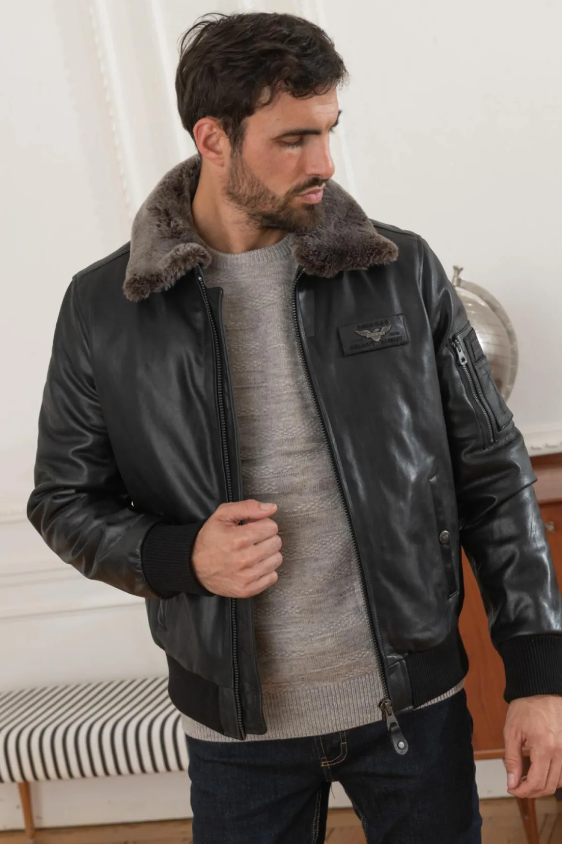 Blouson Homme Redskins Texaco Fender Black