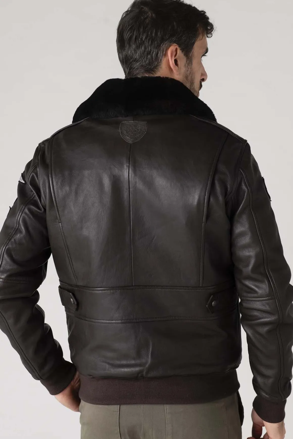 Blouson Homme Royal Air Force Berliner Dark Brown