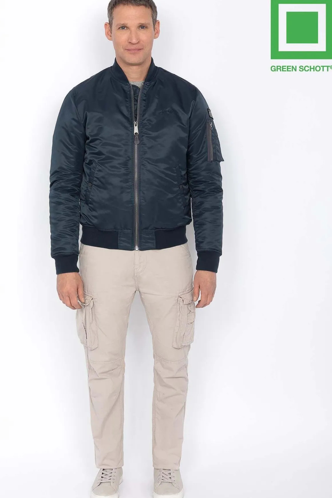 Blouson Homme Schott Airforcers Navy
