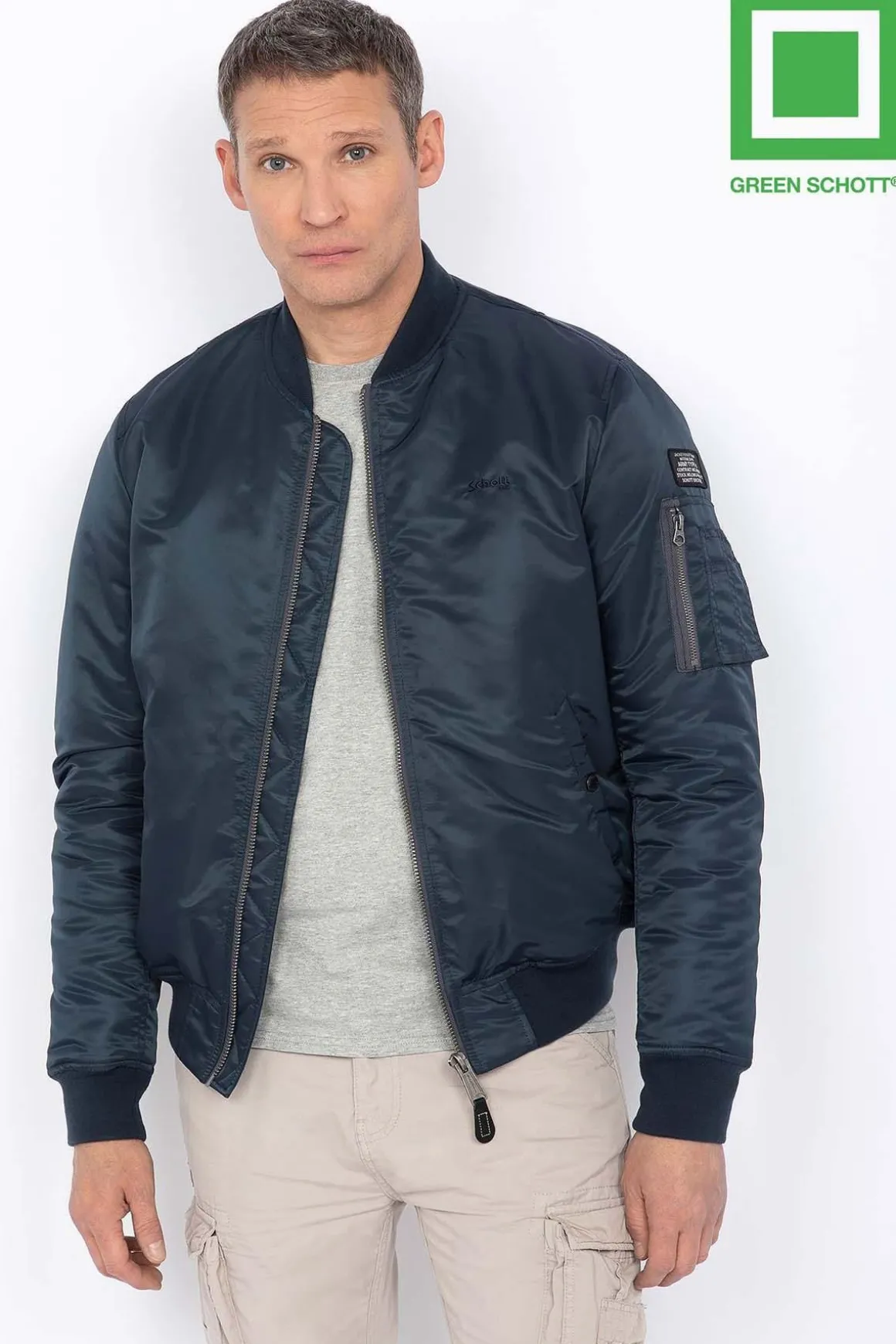 Blouson Homme Schott Airforcers Navy