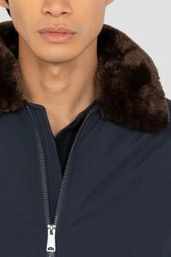 Blouson Homme Schott Airlines Navy / Brown