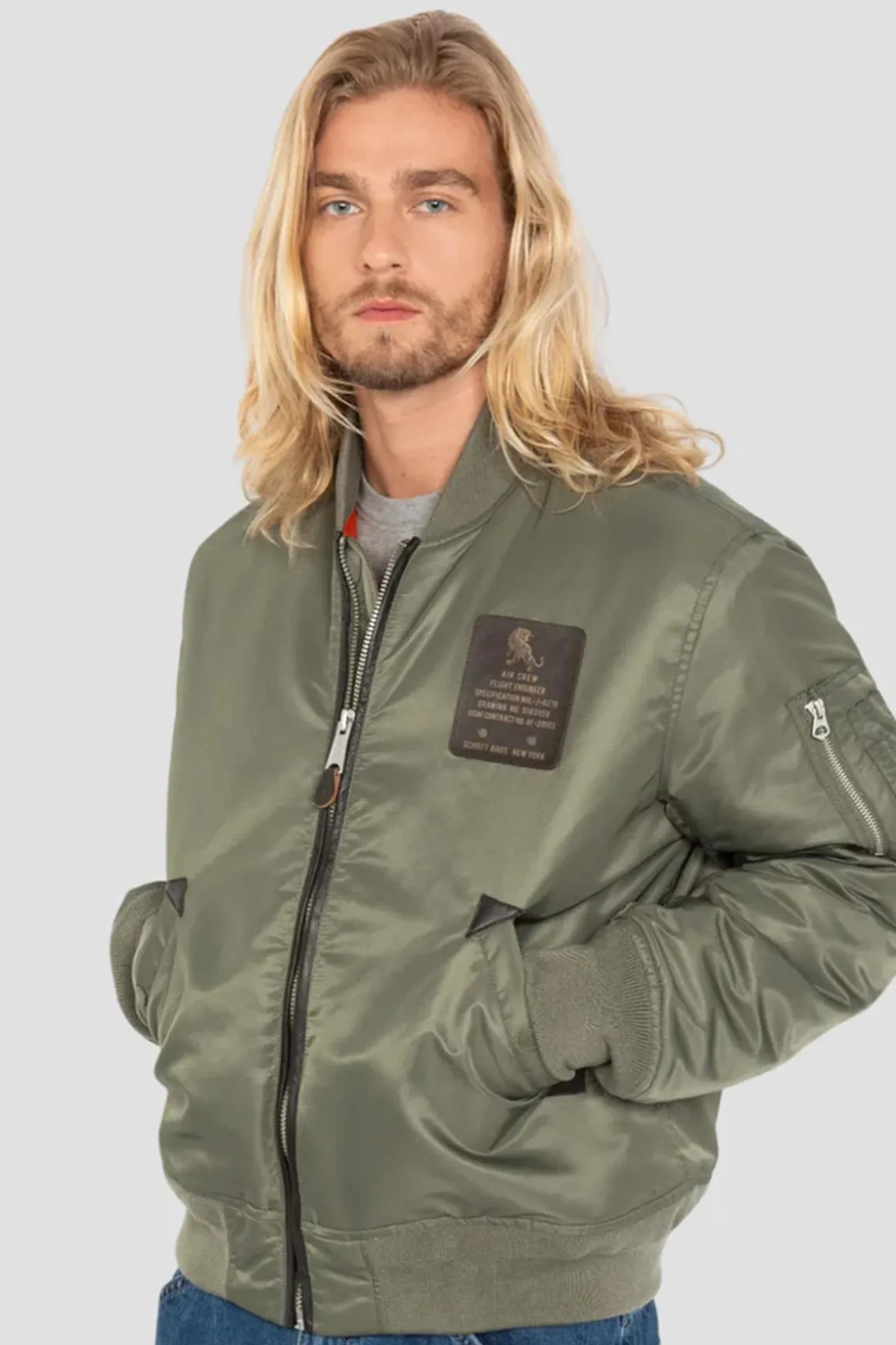 Blouson Homme Schott B40Rs Sage Kaki