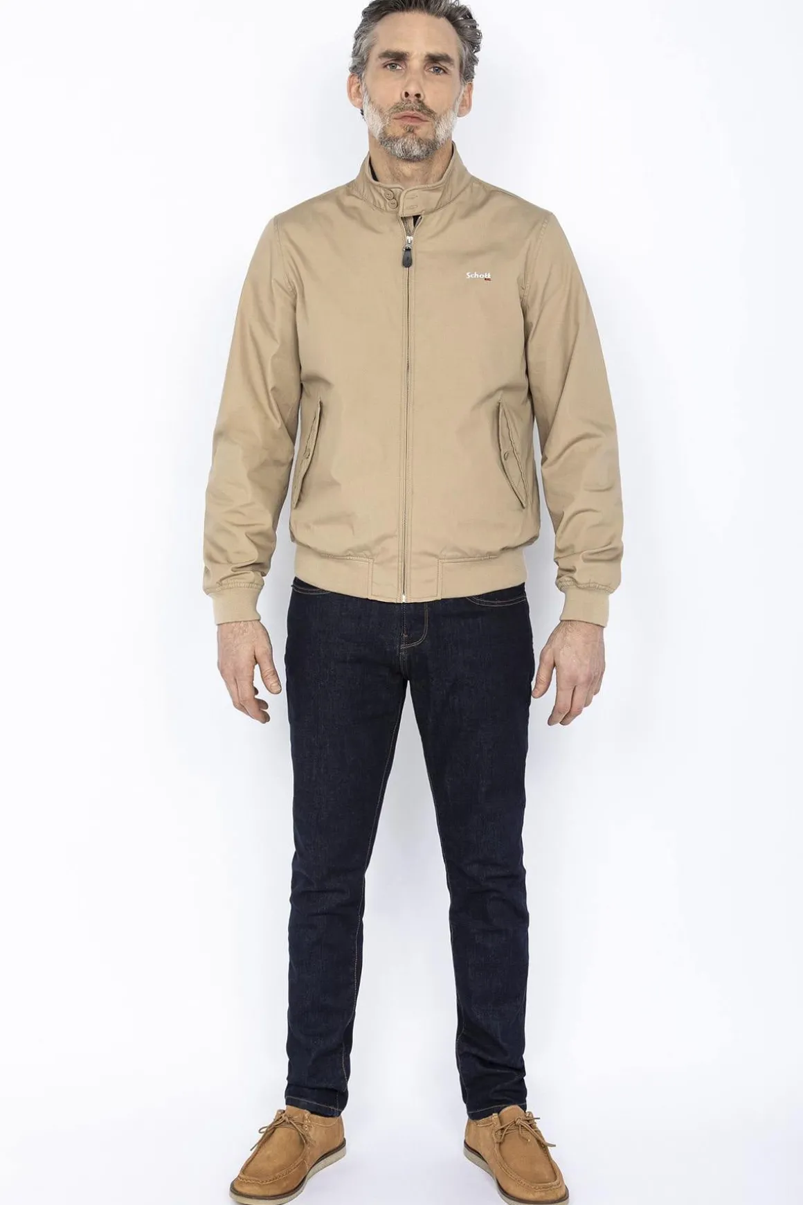 Blouson Homme Schott Cabl1220 Lt Beige