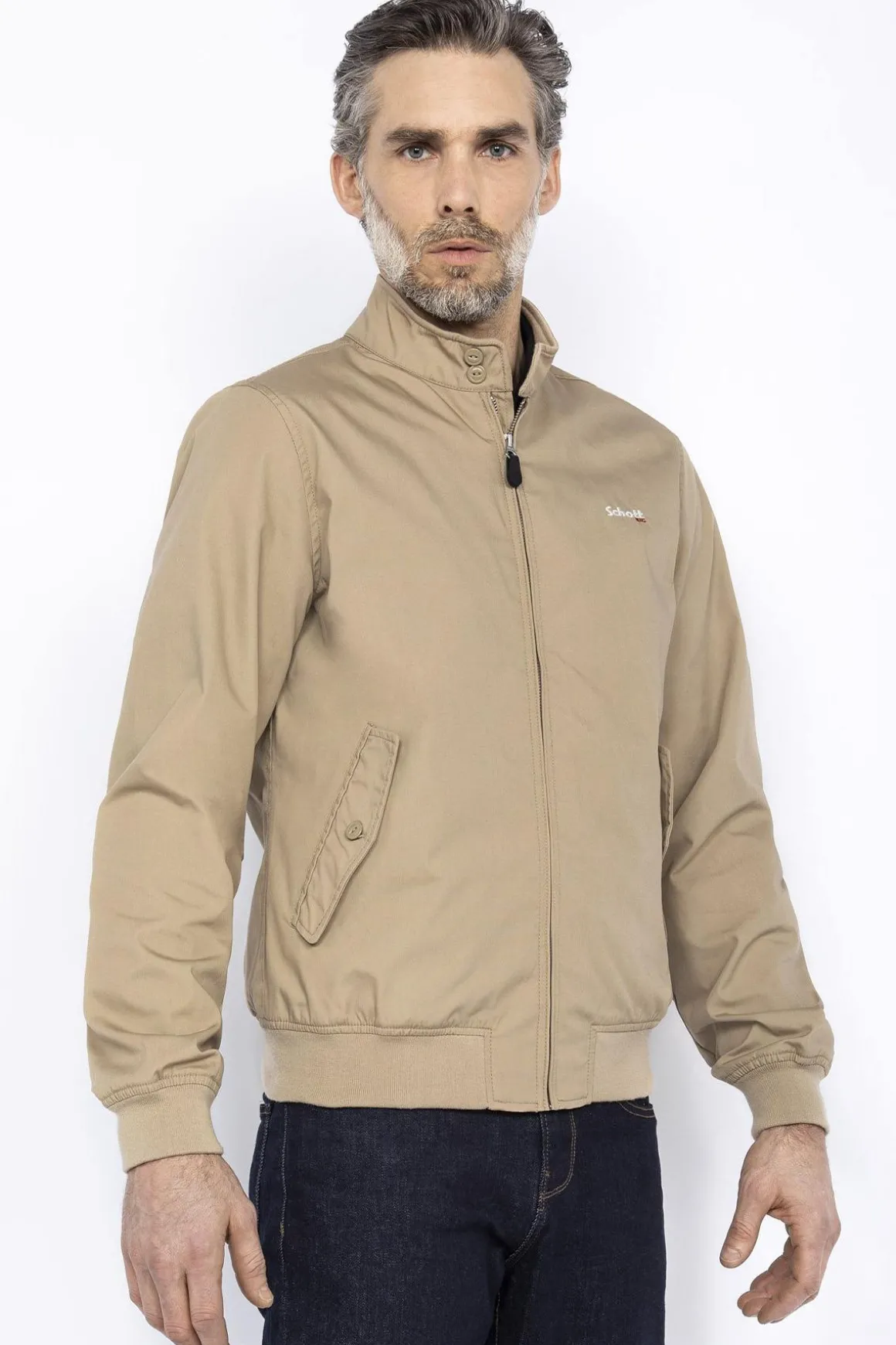 Blouson Homme Schott Cabl1220 Lt Beige