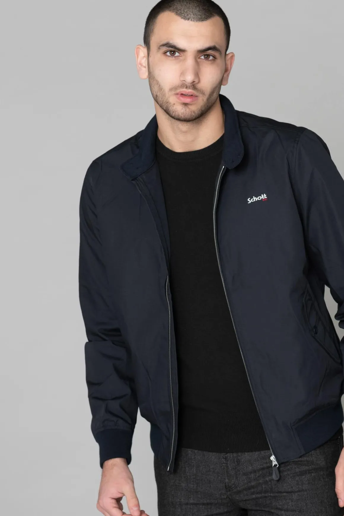 Blouson Homme Schott Cabl1220 Navy