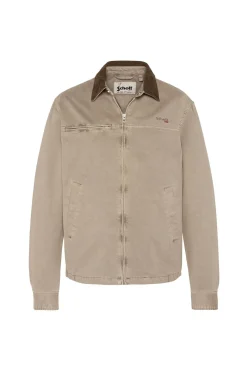 Blouson Homme Schott Cadamswash Taupe