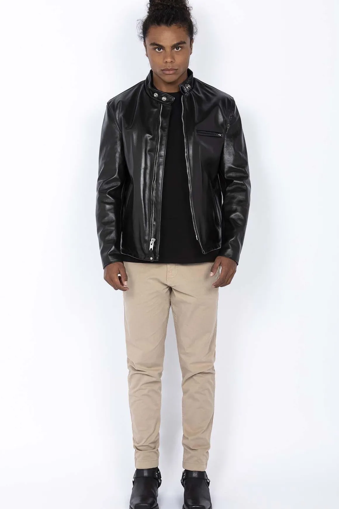 Blouson Homme Schott 641Hh Noir