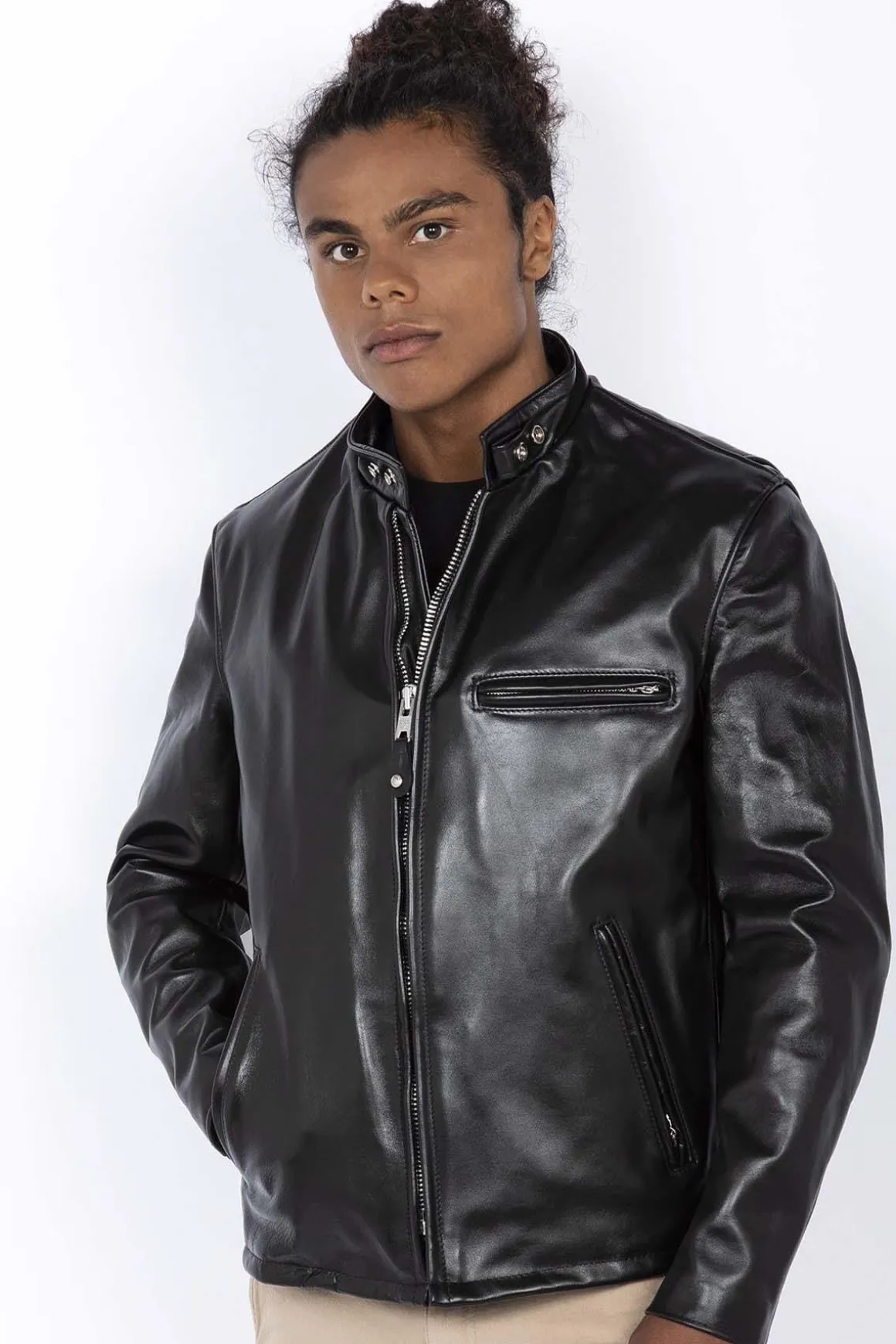 Blouson Homme Schott 641Hh Noir