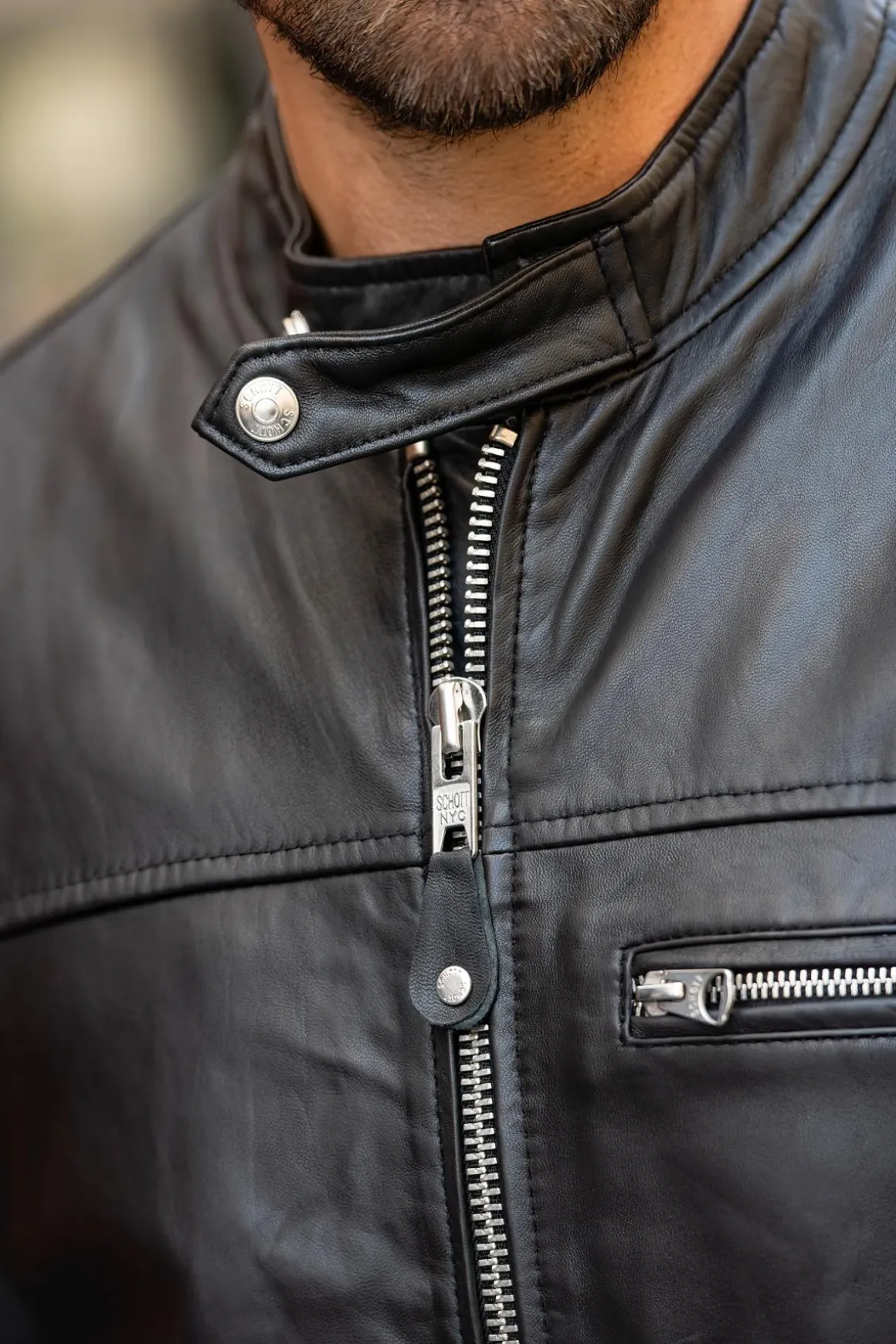 Blouson Homme Schott Lcaidan Black