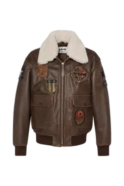 Blouson Homme Schott Lcaviatorbd Marron