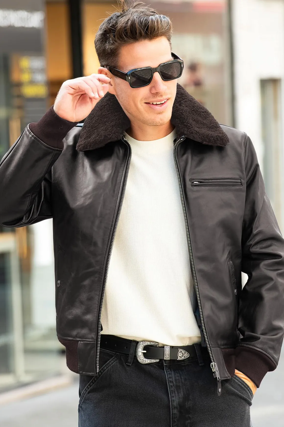 Blouson Homme Schott Lc1380 Dark Brown