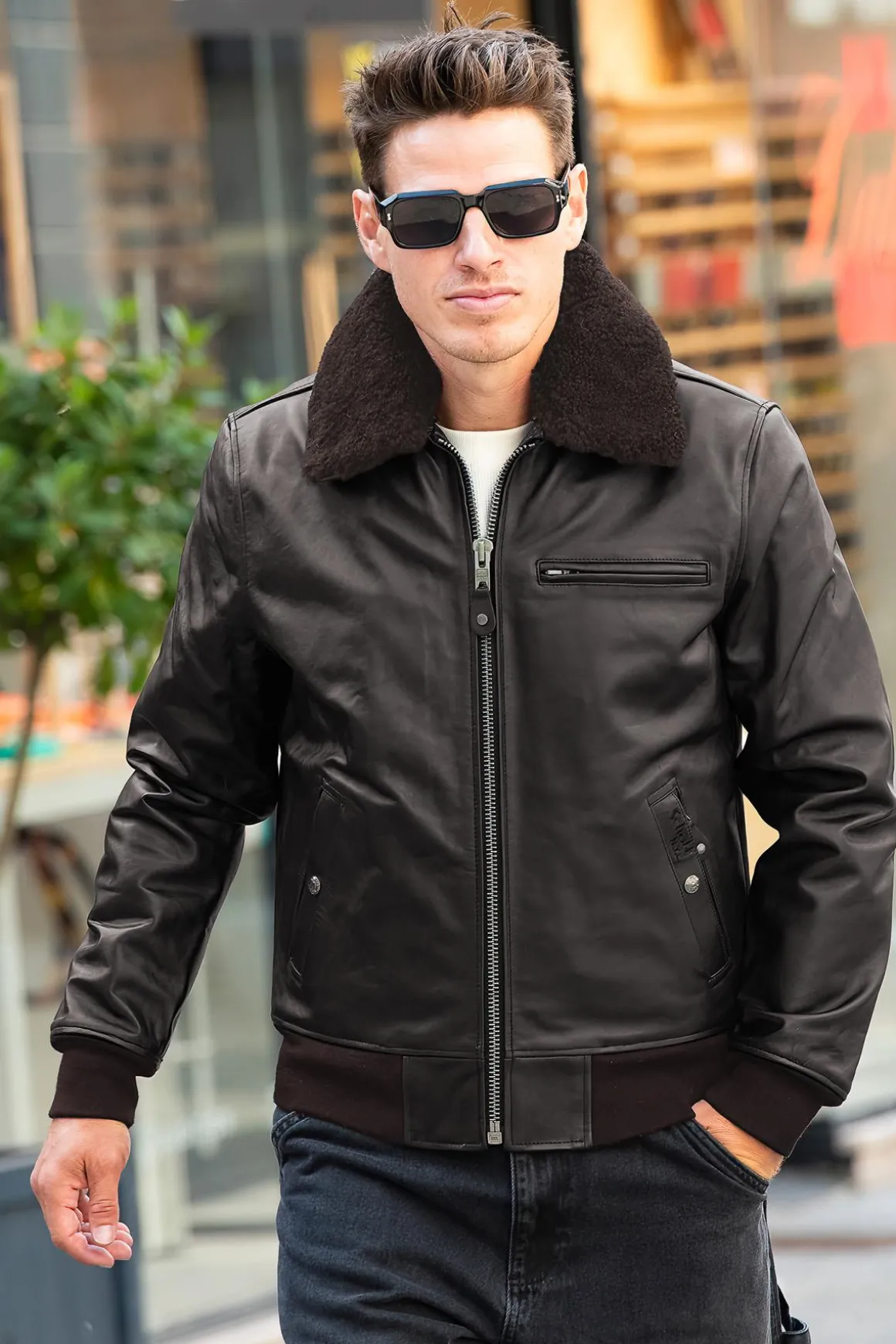 Blouson Homme Schott Lc1380 Dark Brown