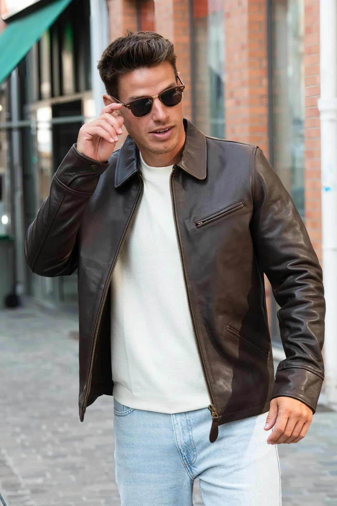 Blouson Homme Schott Lc9521D Dark Brown