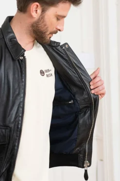 Blouson Homme Schott Lcflightwx Navy