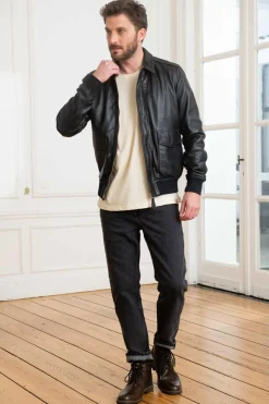 Blouson Homme Schott Lcflightwx Navy