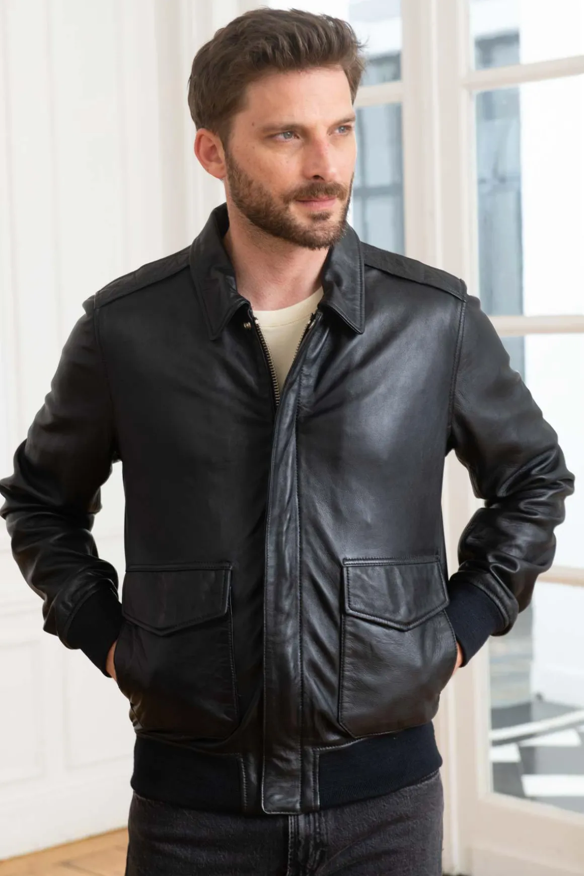 Blouson Homme Schott Lcflightwx Navy