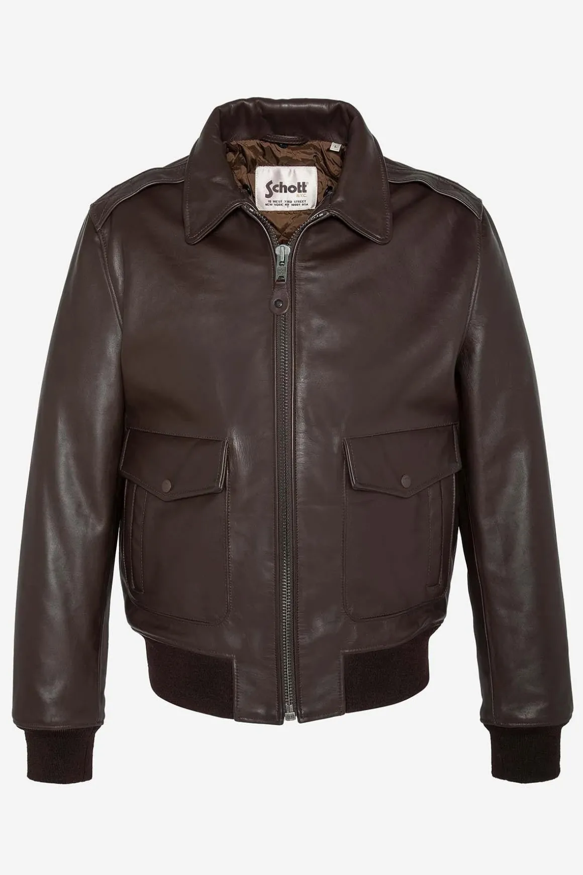 Blouson Homme Schott Lcflyw22 Brown