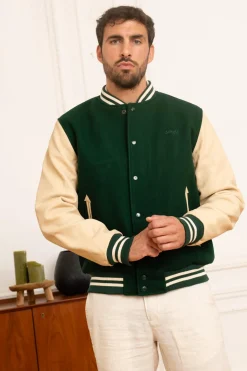 Blouson Homme Schott Lc8705 Green/Beige