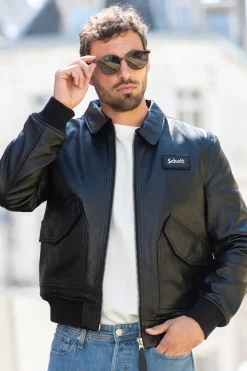 Blouson Homme Schott Lcjet Black