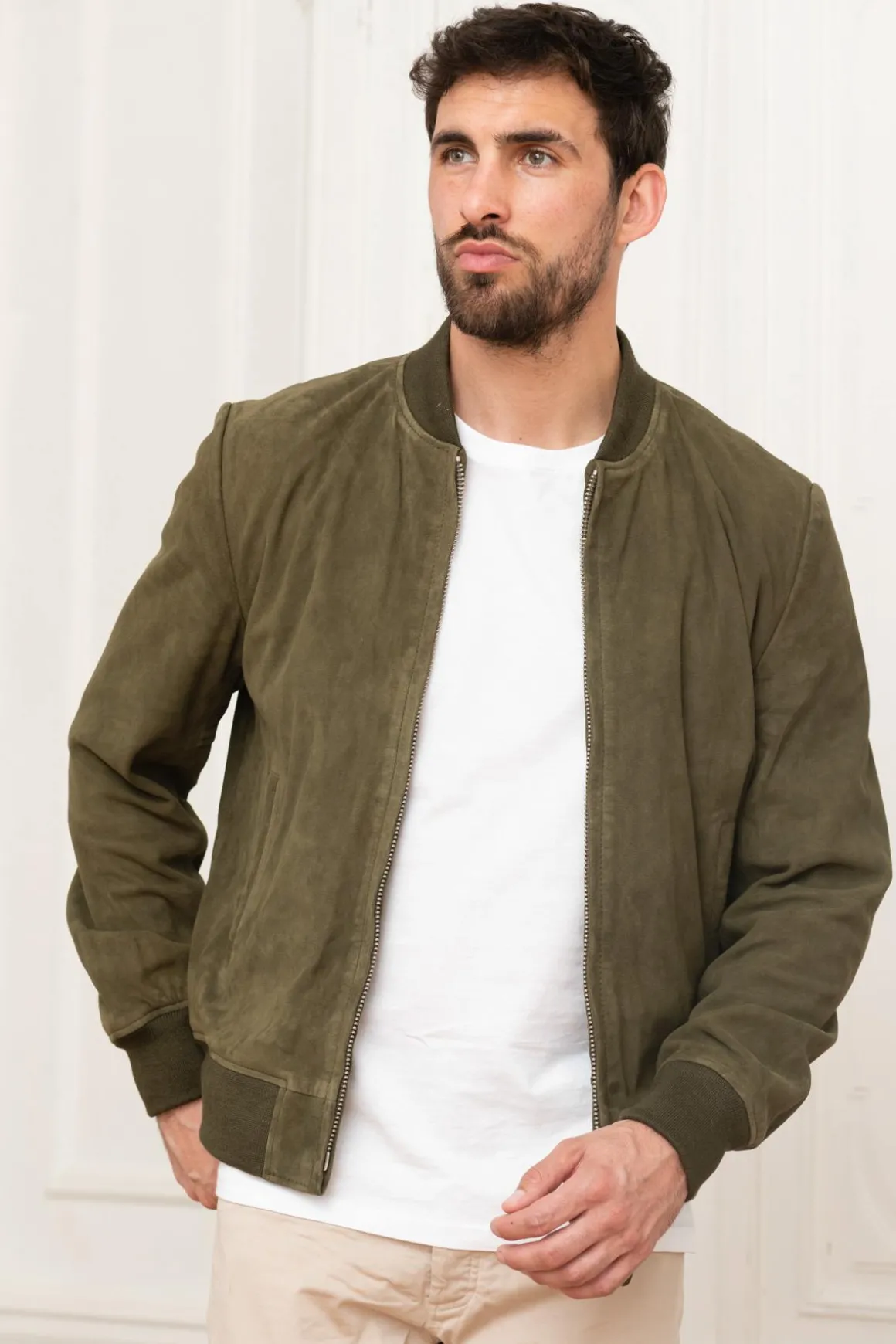 Blouson Homme Schott Lc300 Kaki
