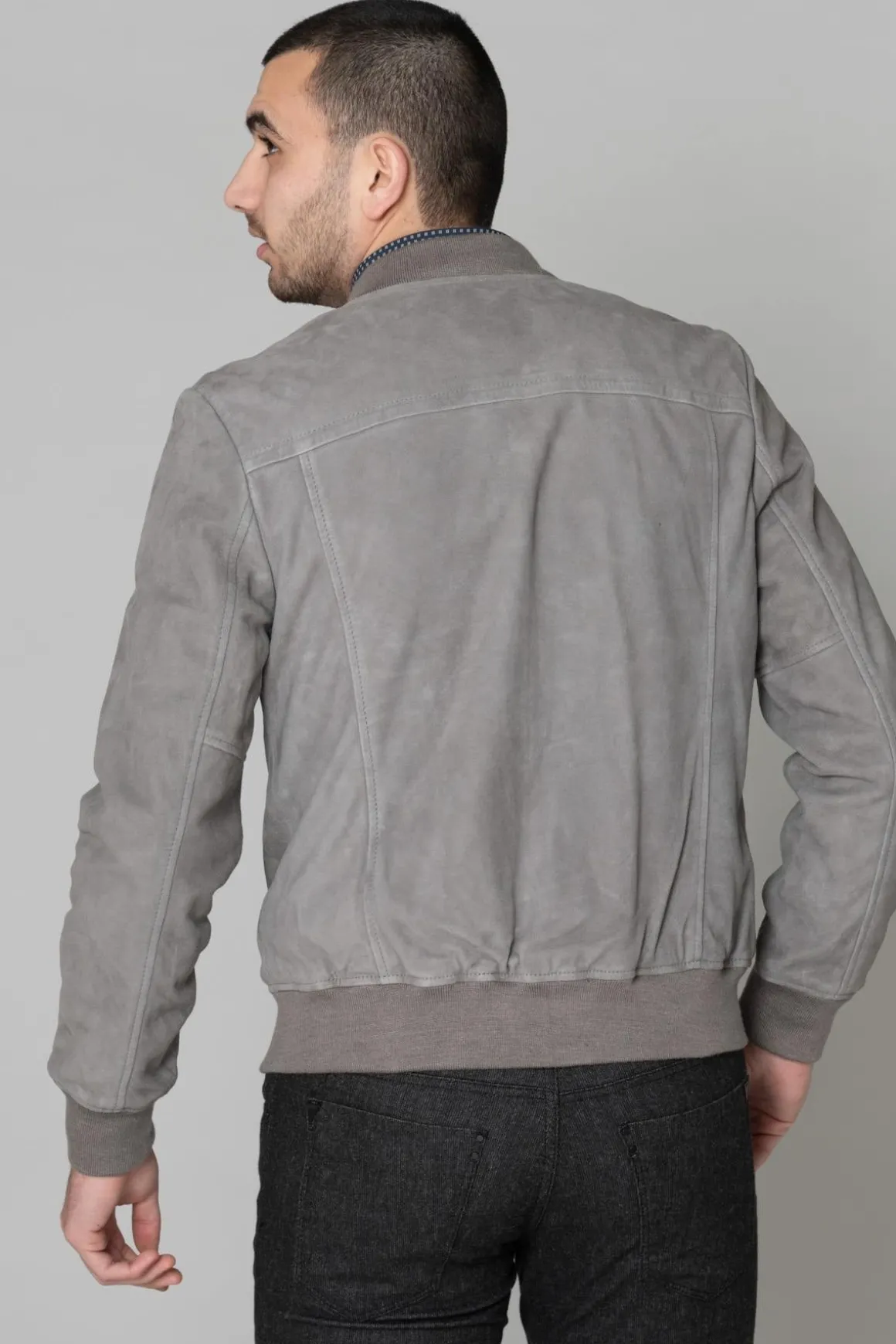 Blouson Homme Schott Lc300 Light Grey